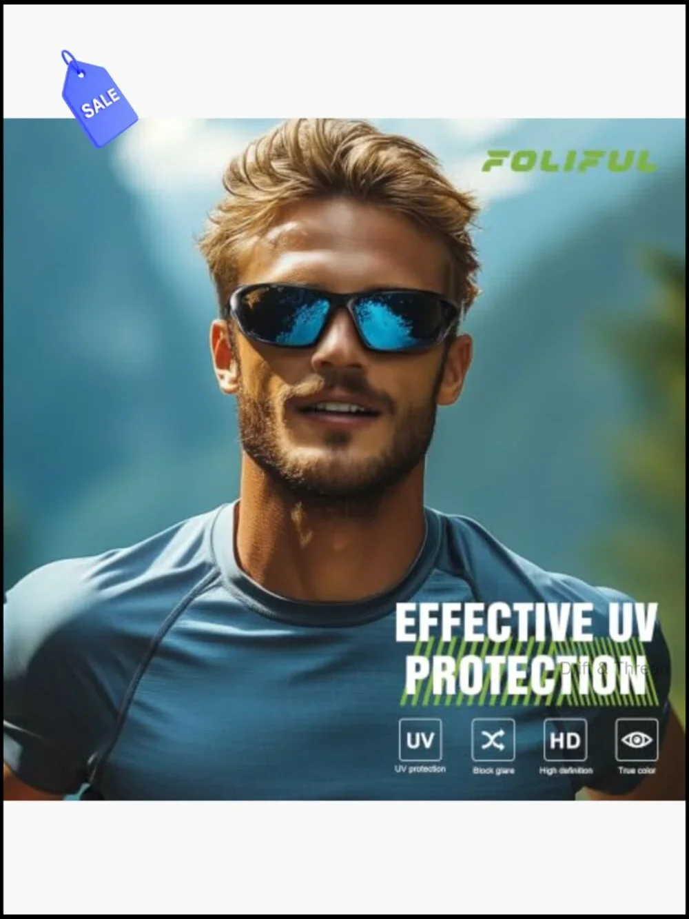 Polarized Sports Sunglasses 3 Pack Wrap Around Fishing Running Cycling Golf UV